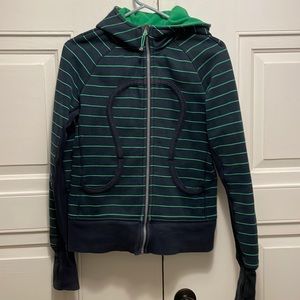 Blue and green lululemon scuba hoodie size 6